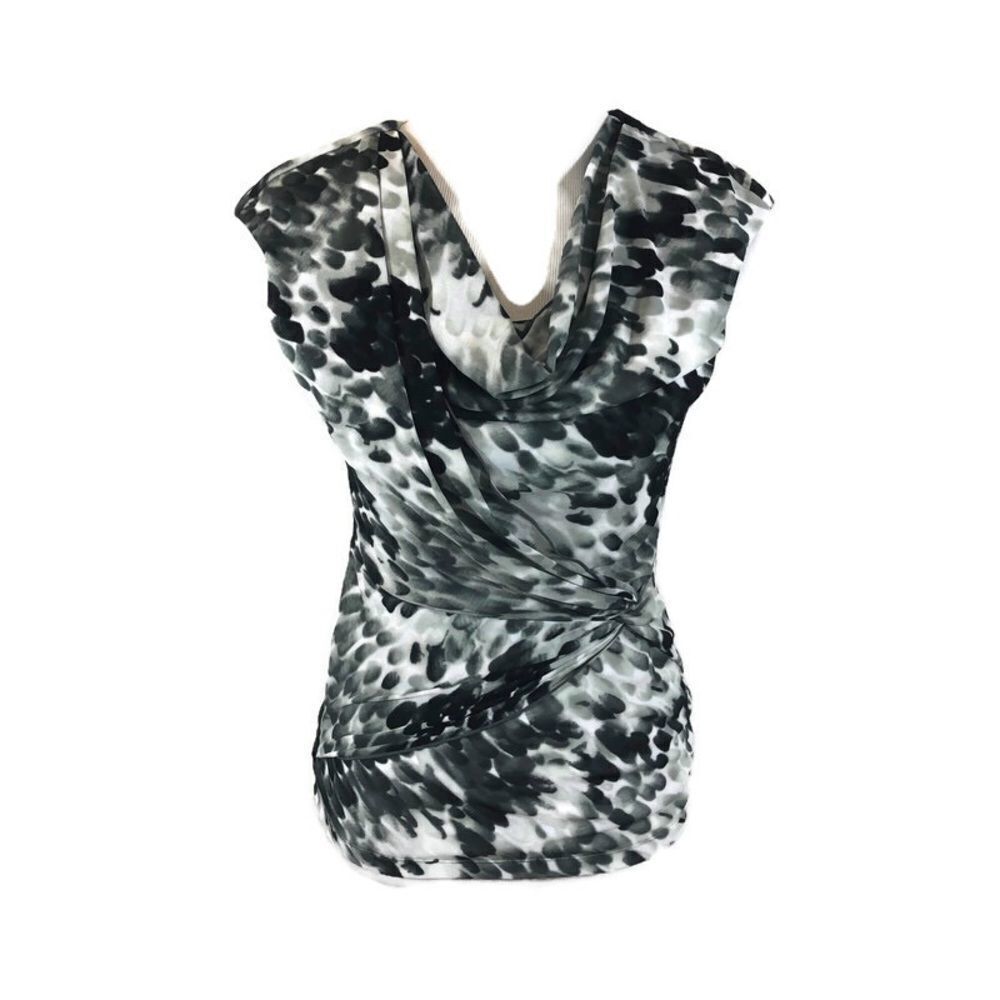 Relativity Black and White Sleeveless Blouse Small‎